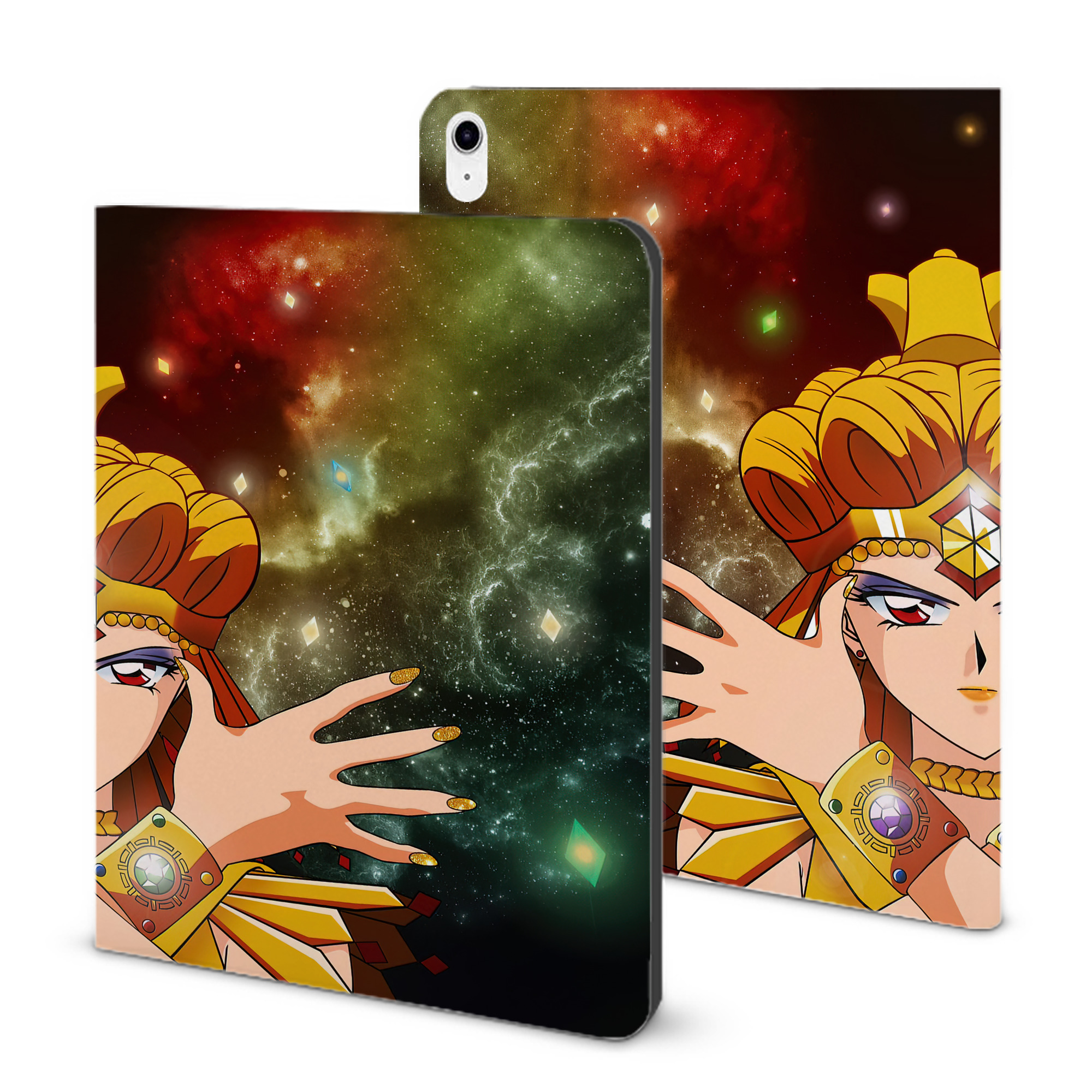 （画像用） 美少女戦士セーラームーン Sailor Moon IPad ケース ブック型 PUレザー TPU 耐衝撃 軽量 薄型 ペン収納なし 全面保護 IPad 各モデル対応
